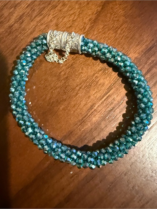 Silpada Jewelry - Silpada Sterling Silver & Blue/green glass Second Nature Bracelet B2901